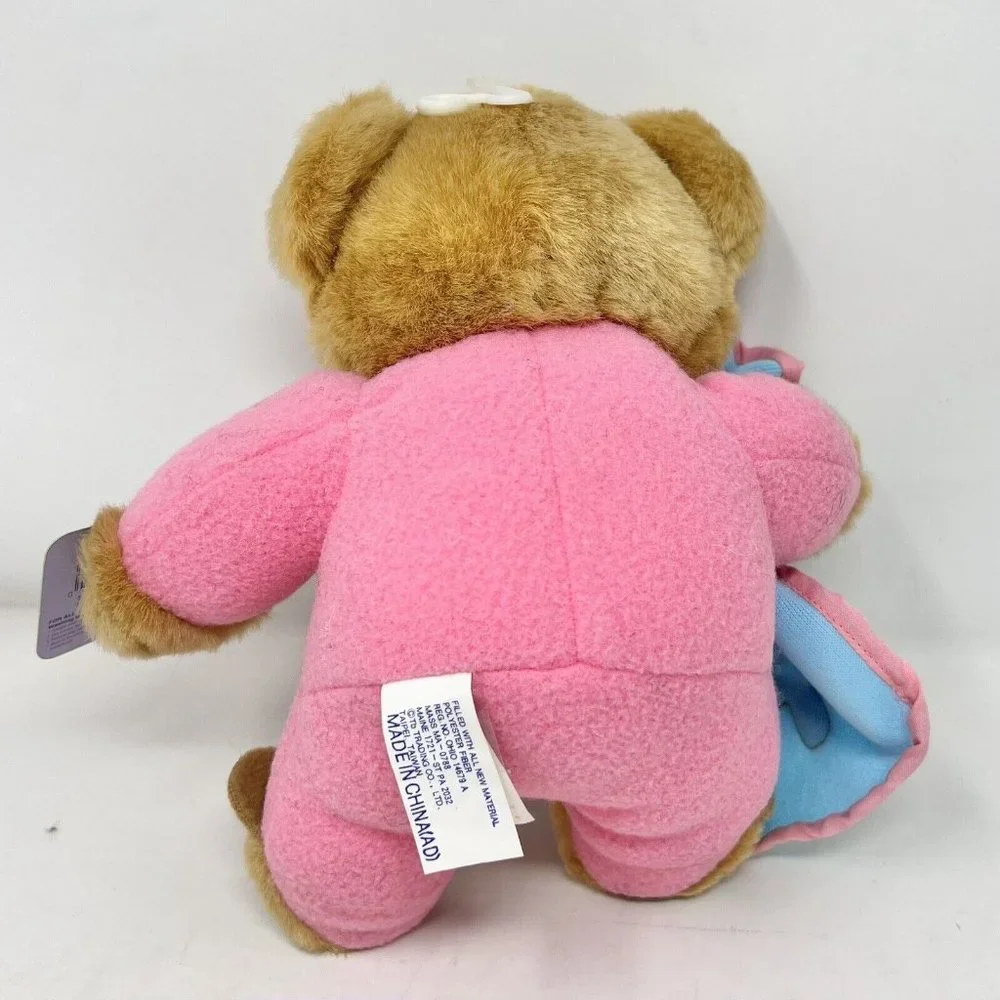 Tb Trading Co Teddy Bear Pajama‎ & Blanket Bear Slippers Vintage Plush NWT 9